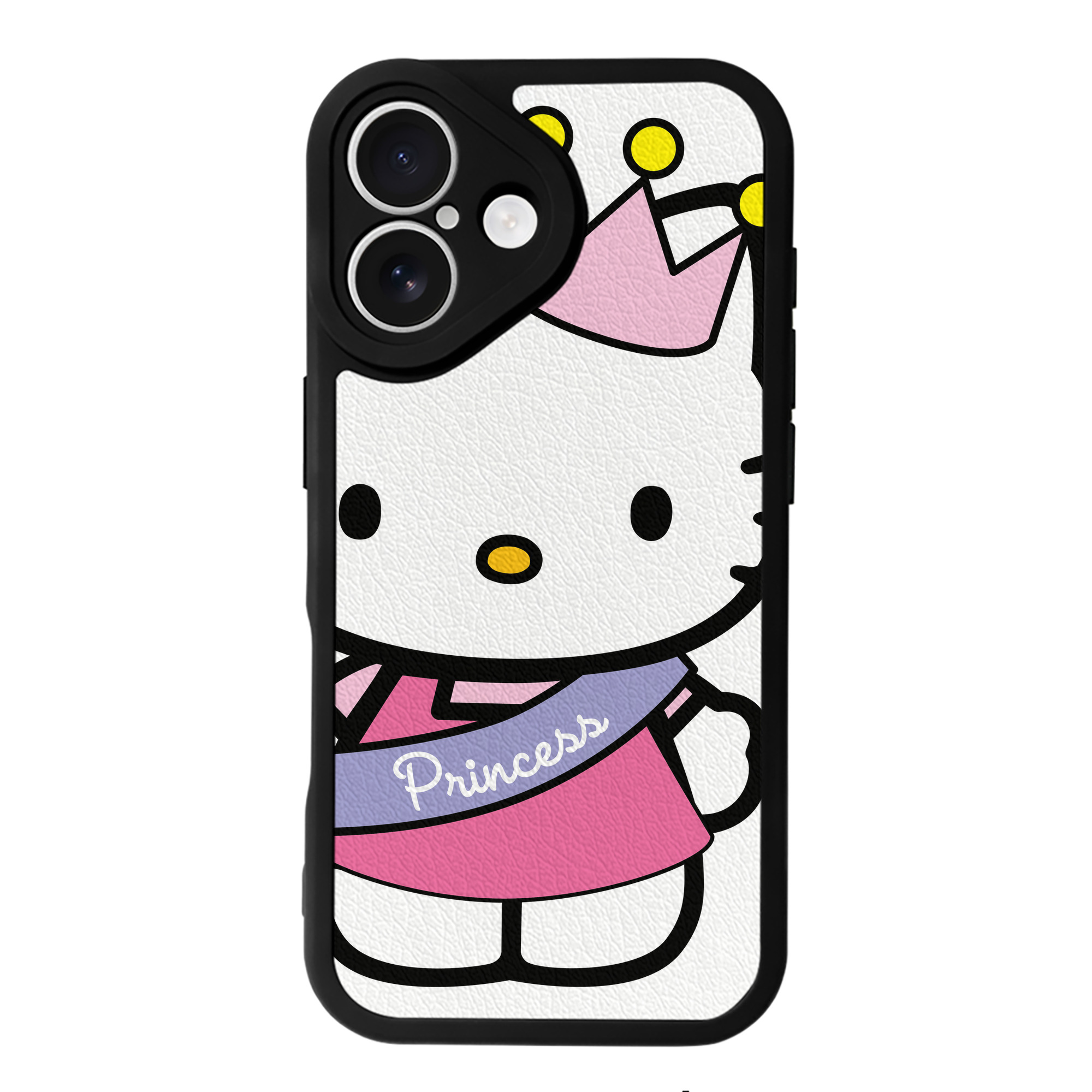 （画像用） Hello Kitty ハローキティ 【iPhone 16シリーズ対応】シリコンスマホケース（レザー調） 材質：シリコン